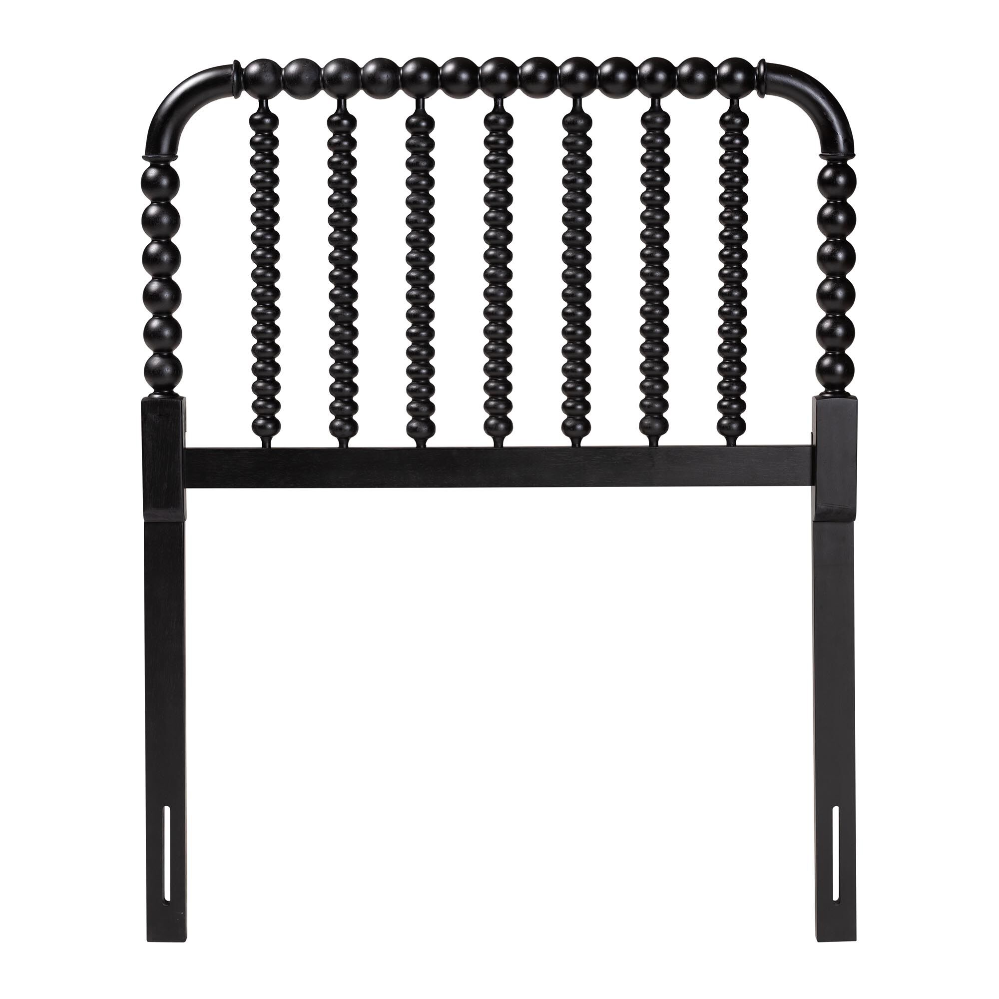 Finley Turned Bobbin Headboard, BLACK, alternate image number 2