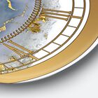 Golden Water Agate Oversized Fashion Wall Clock, , alternate image number null