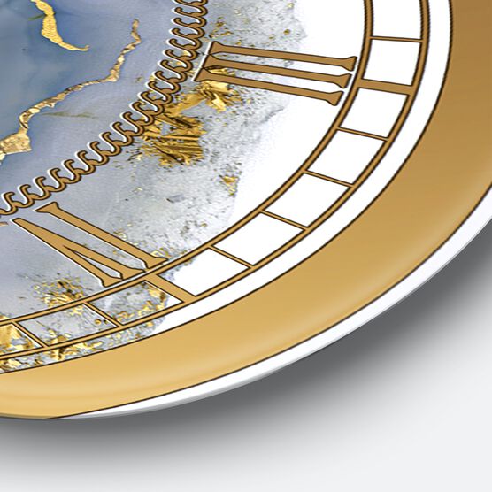 Golden Water Agate Oversized Fashion Wall Clock, , alternate image number null