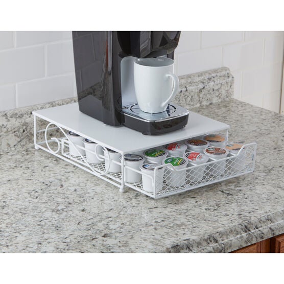 Scroll K-Cup Storage Drawer, WHITE, hi-res image number null