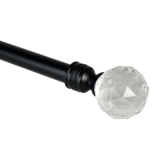 28"-48" Rod set with Disco Finial, BLACK, hi-res image number null