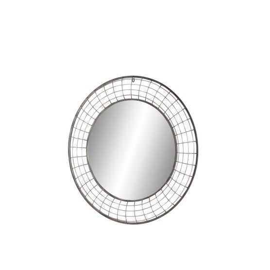 Black Industrial Metal Wall Mirror, , alternate image number null