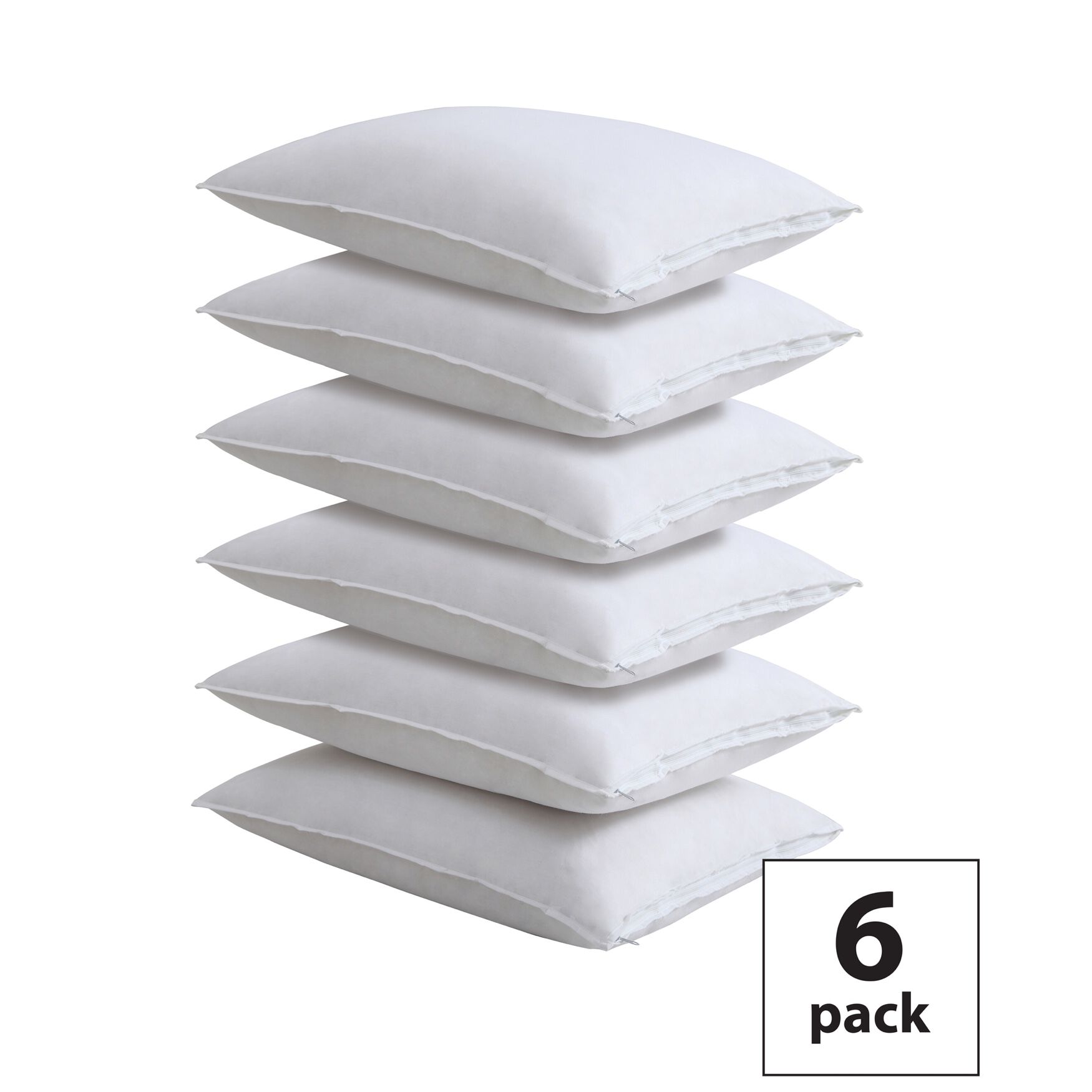 Fresh Ideas 6-Pack Vinyl Pillow Protectors, WHITE, hi-res image number 0
