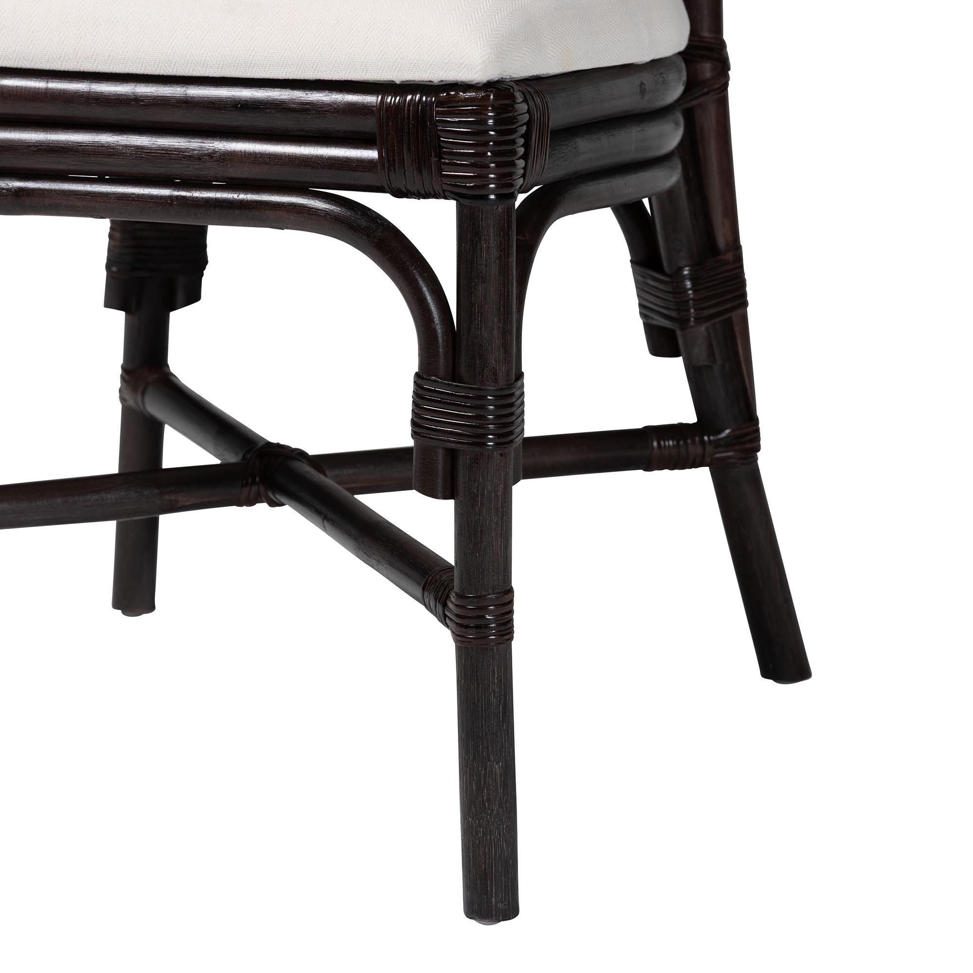 Elmer Natural Rattan Dining Chair, ESPRESSO, alternate image number 6