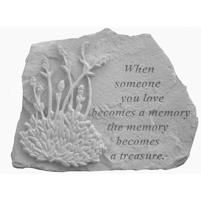 When Someone You Love... Garden Memorial Accent Stone, GREY, hi-res image number null