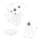 Breakfast Cart with Drop-Leaf Table-Natural, , alternate image number null