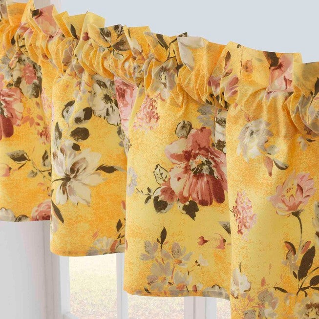 Finley Yellow Window Valance, , on-hover image number 1