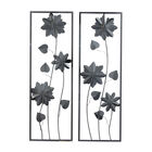 Set Of 2 Grey Metal Contemporary Wall Decor, , alternate image number null