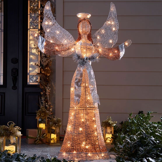 58 H Led Glitter Angel