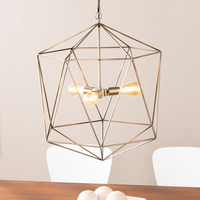 Clardonia Geometric 3-Light Pendant Lamp, , alternate image number null
