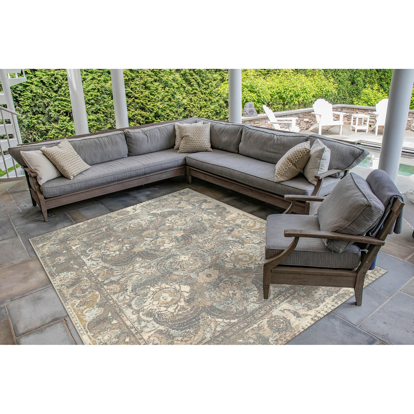 Liora Manne Marina Kashan Indoor/Outdoor Rug, , alternate image number 5