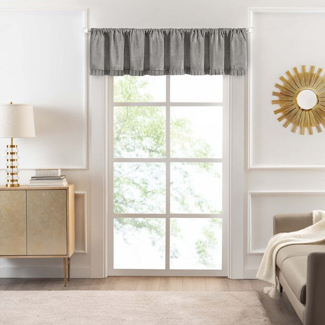 Bordeaux Window Curtain Valance, SILVER, hi-res image number null