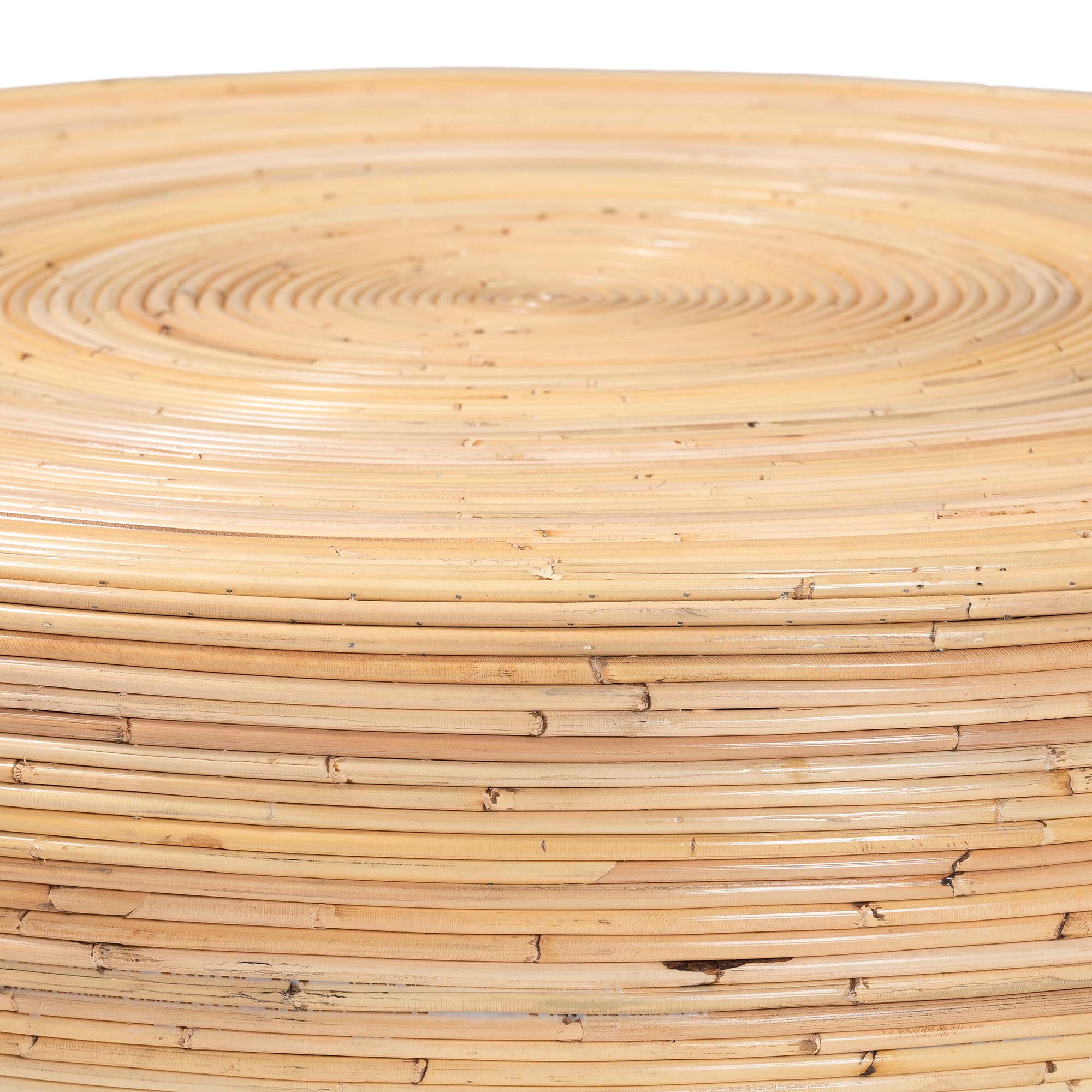 Tokyo Laminated Natural Rattan Coffee Table, NATURAL BROWN, alternate image number 2