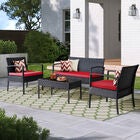 Saint Birch Savannah 4 Piece Rattan Sofa Seating Group With Cushions Seating, , alternate image number null