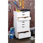 Croghan Eight Drawer Rolling Storage Cart, WHITE, hi-res image number null