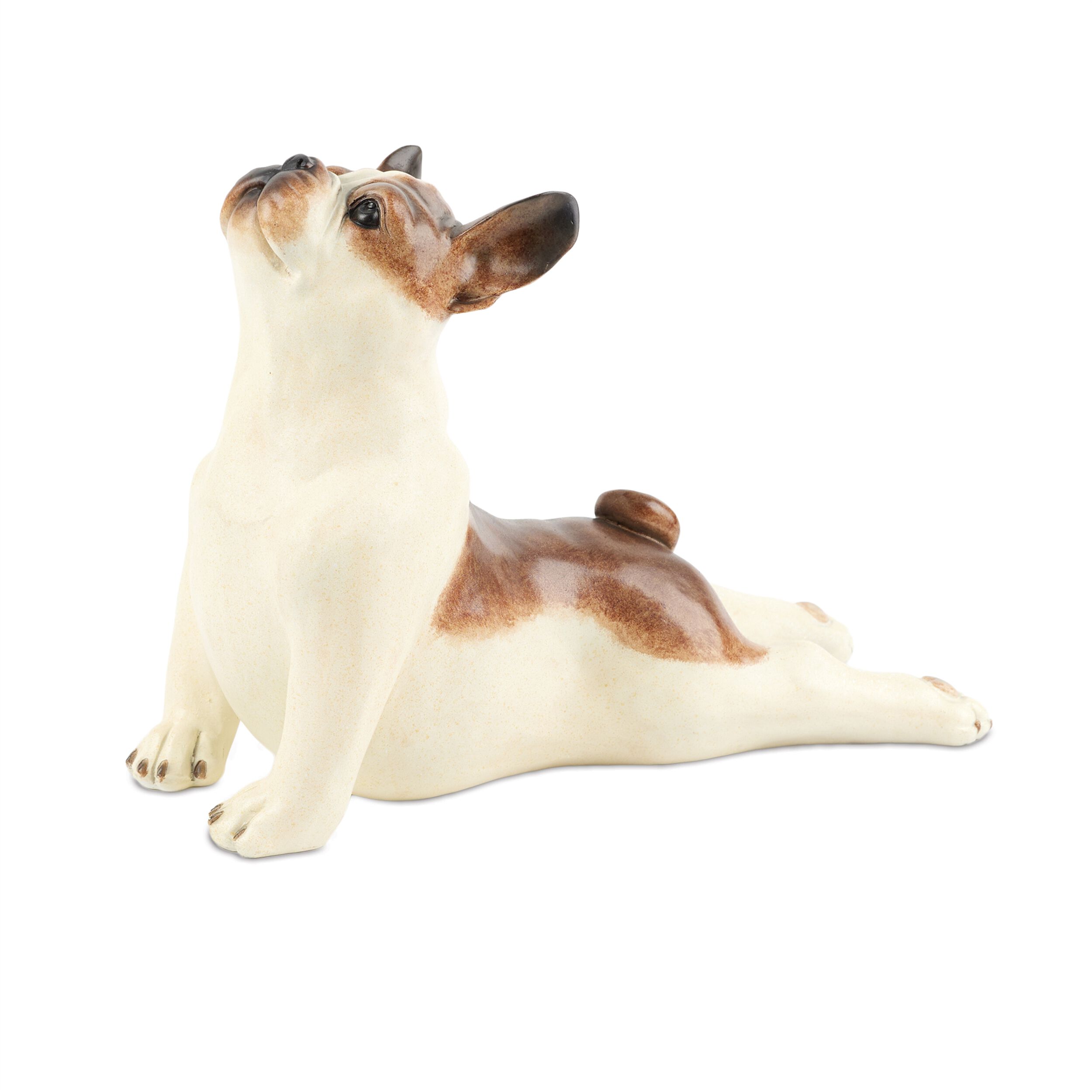 Yoga Dog Statue Set of 2, WHITE BROWN, alternate image number 2