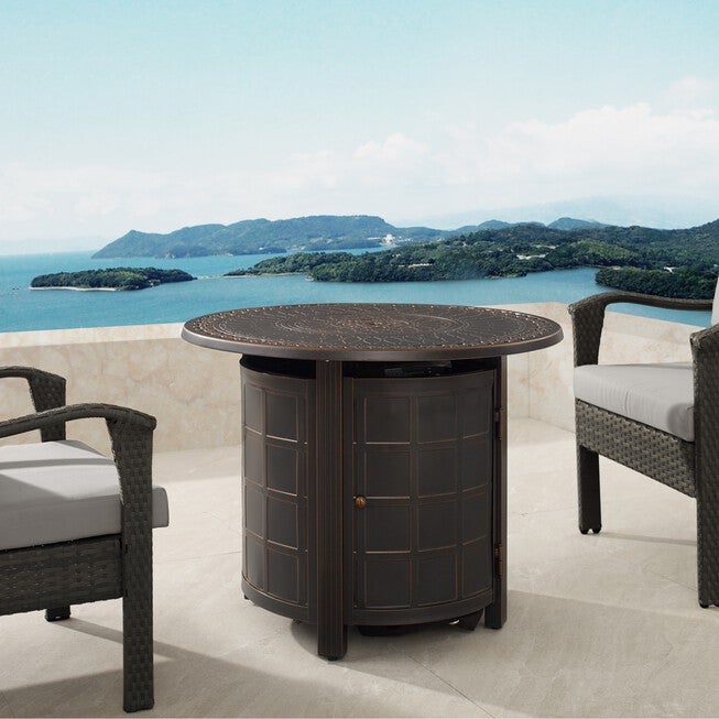 Columbia 34 inches Aluminum Round LPG Fire Pit, , alternate image number 4
