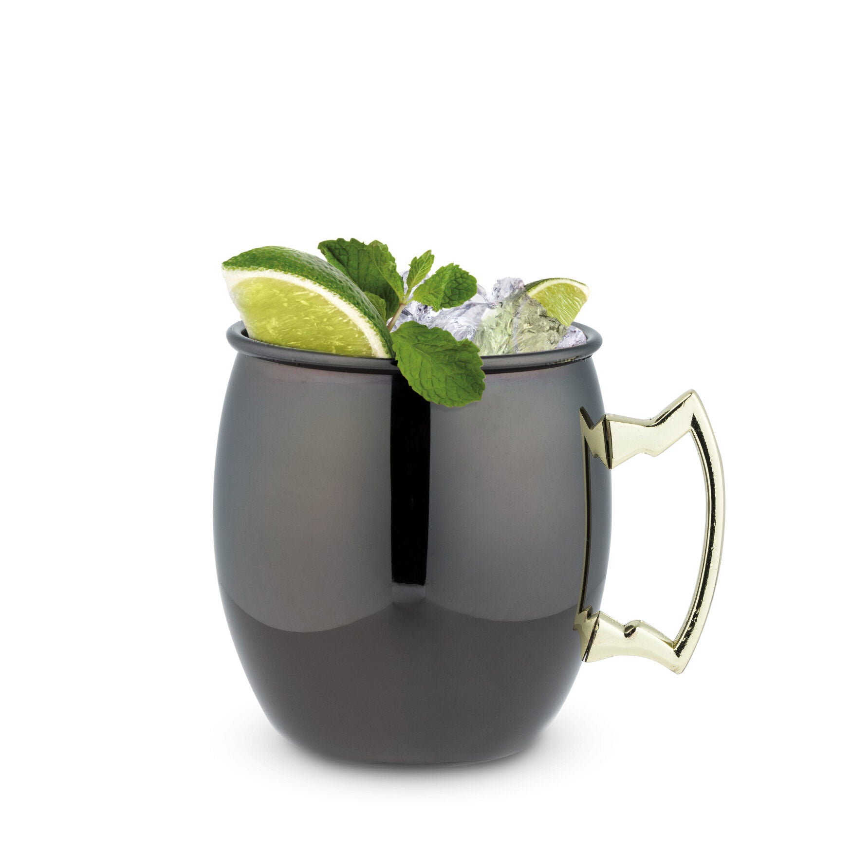 Black Moscow Mule Mug With Gold Handle, 2 Pack, By True, , alternate image number 2
