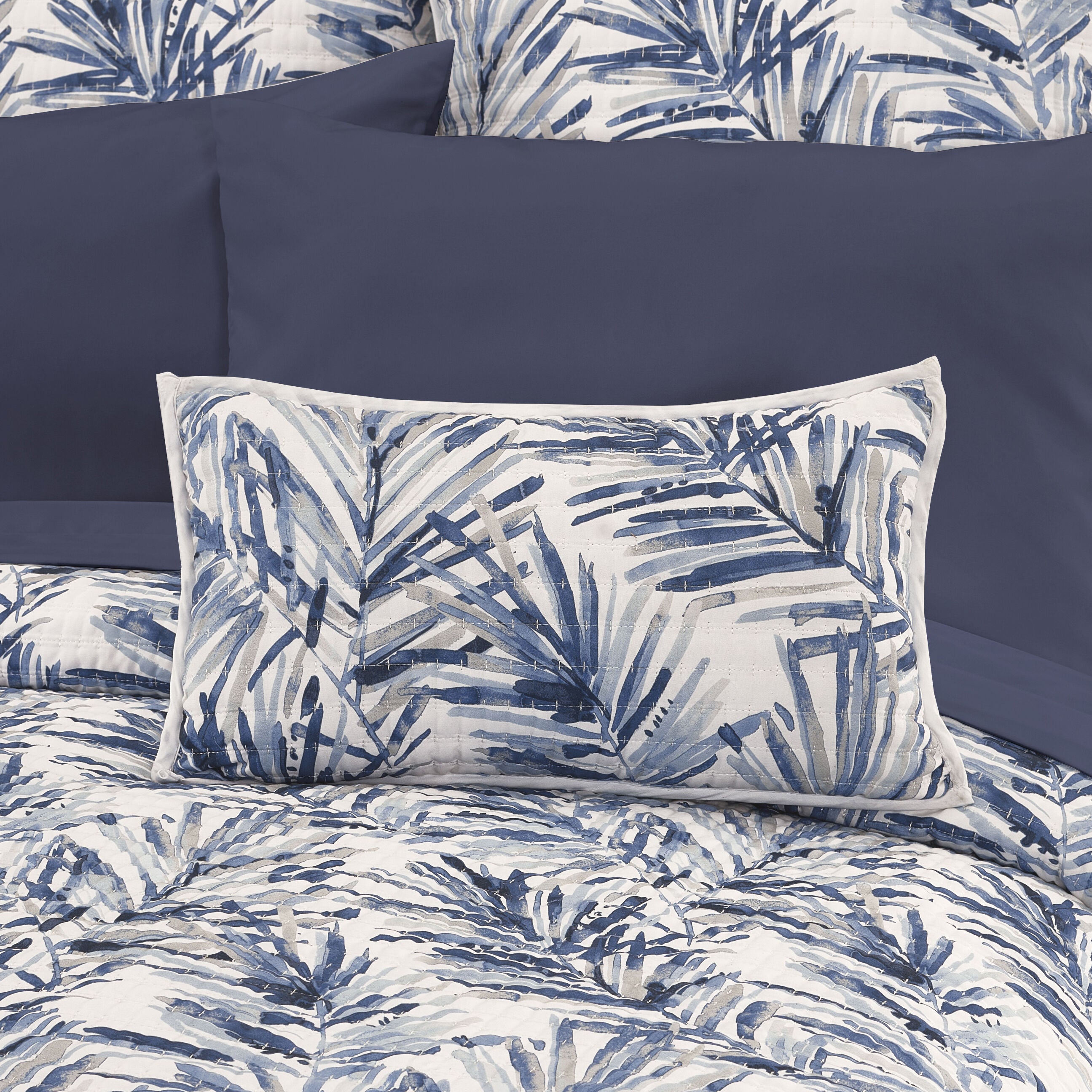 PALM BEACH QUILTED BOUDOIR DECORATIVE THROW PILLOW
