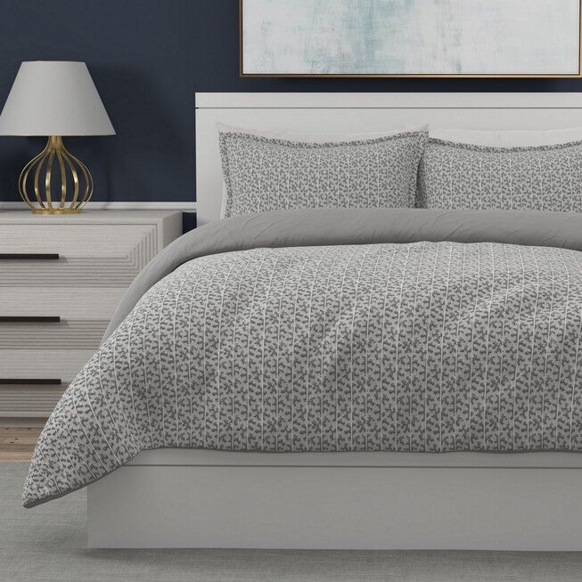 Portico Bennet Slub 3 Piece Comforter Set Comforter Set, , alternate image number null