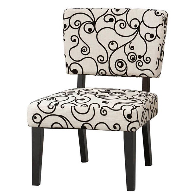 Taylor Accent Chair - White Black Circles, WHITE BLACK, hi-res image number null