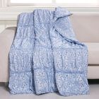 Helena Ruffle Quilted Throw Blanket, BLUE, hi-res image number 0