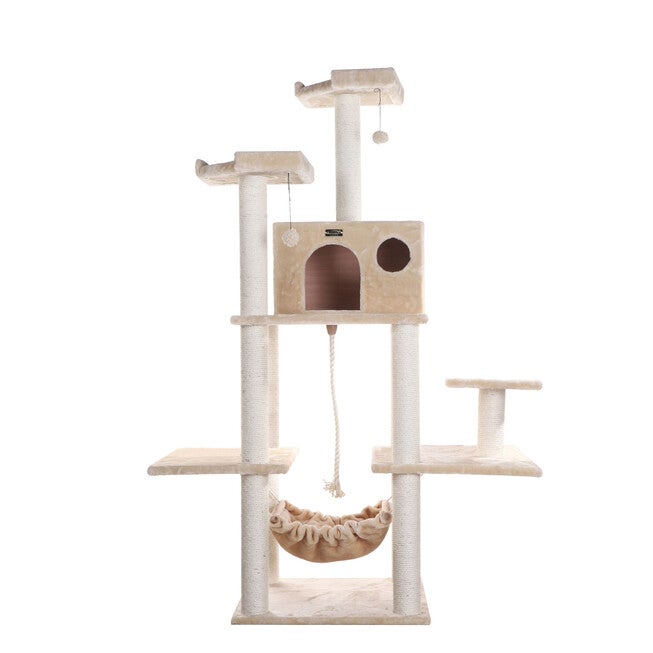Real Wood 72 inches Condo Sratching Post Cat Tree, , alternate image number null