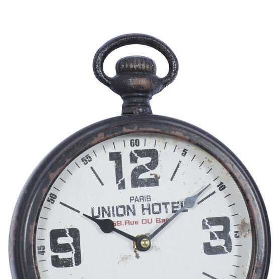 Set Of 2 Brown Metal Vintage Wall Clock, , alternate image number null
