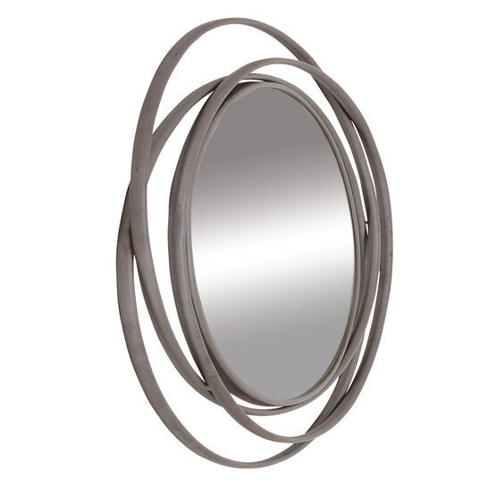Grey Industrial Metal Wall Mirror, , alternate image number null