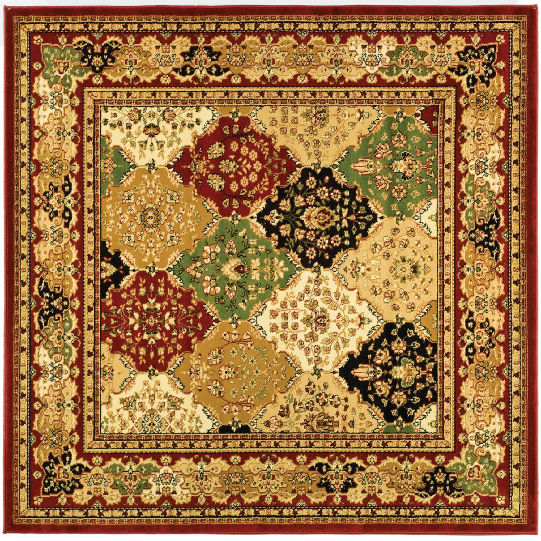 Lyndhurst 221 Multi / Red 8' X 8' Square Square Rug