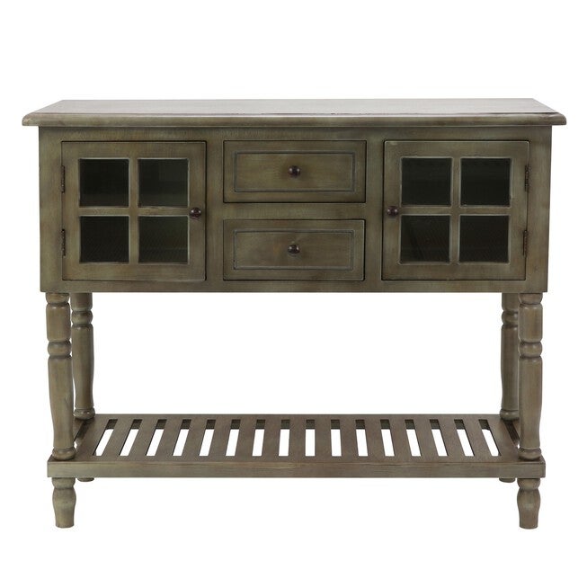 Antique Grey Buffet Console , GRAY, hi-res image number null