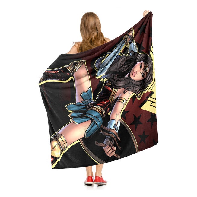 Ent 575 Wonder Women Ya Okay Silk Touch Throw Blanket, , on-hover image number null