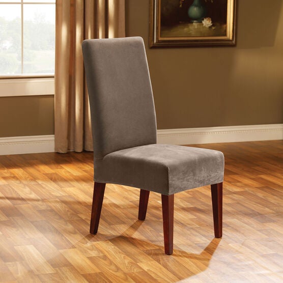 Stretch Pique Short Dining Room Chair Cover Dining Room Chairs