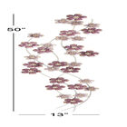Purple Metal Glam Floral Wall Decor, , alternate image number null