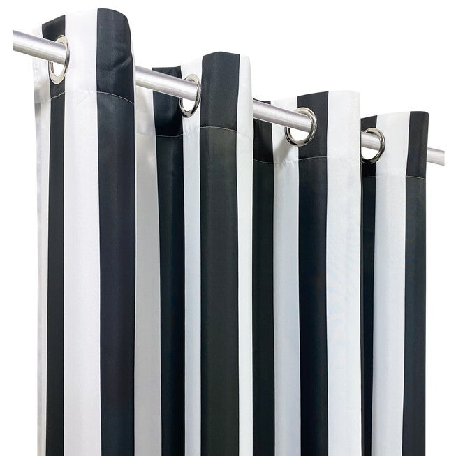 Outdoor Decor Seascapes Stripes Outdoor Grommet Curtain Panel Pair, , alternate image number 2