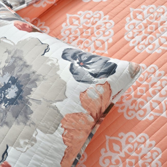 Lush Décor Leah Quilt Blue 3Pc Set, , alternate image number 11