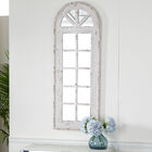 White Vintage Wood Floor Mirror, , alternate image number null