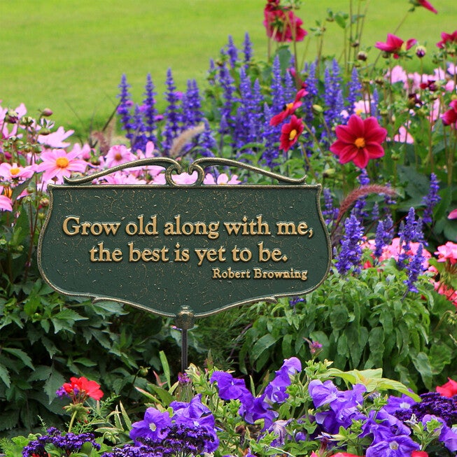 Grow Old Along With Me Garden Poem Sign, , alternate image number null