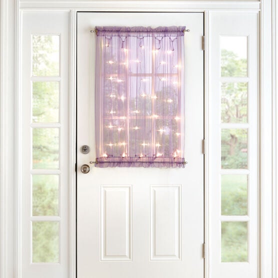 40 Pre Lit Door Panel Sheer Curtains Brylane Home