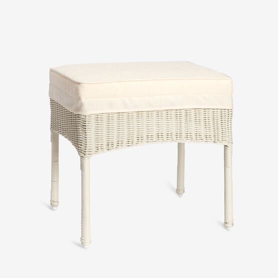 Roma All-Weather Resin Wicker Ottoman, 