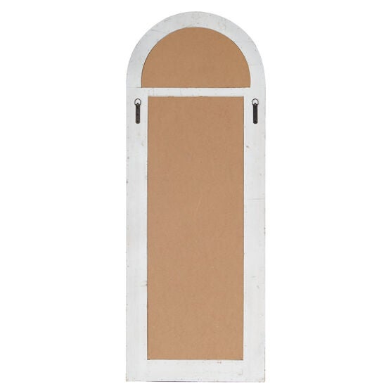 White Vintage Wood Floor Mirror, , on-hover image number null