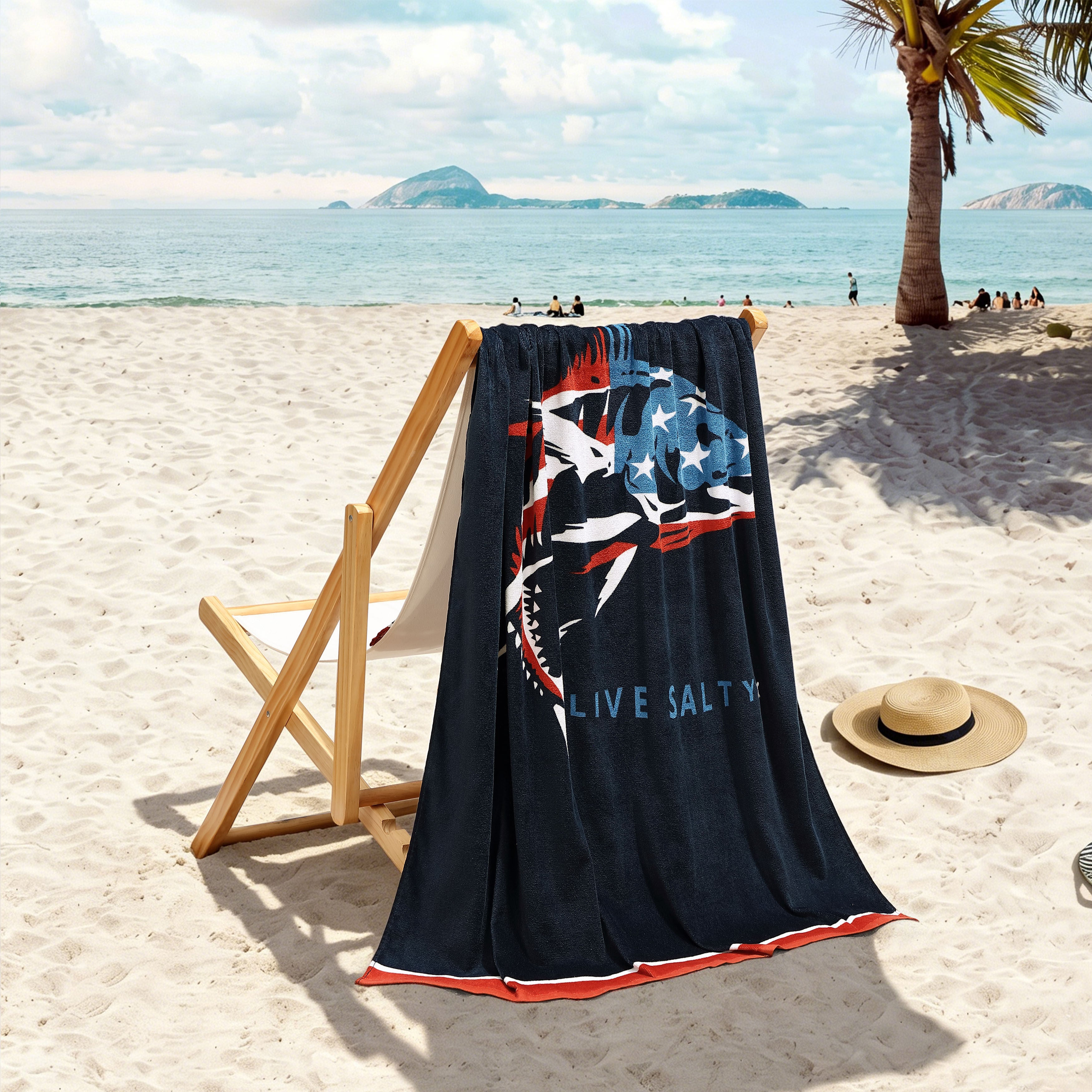 American Fish Beach Towel
