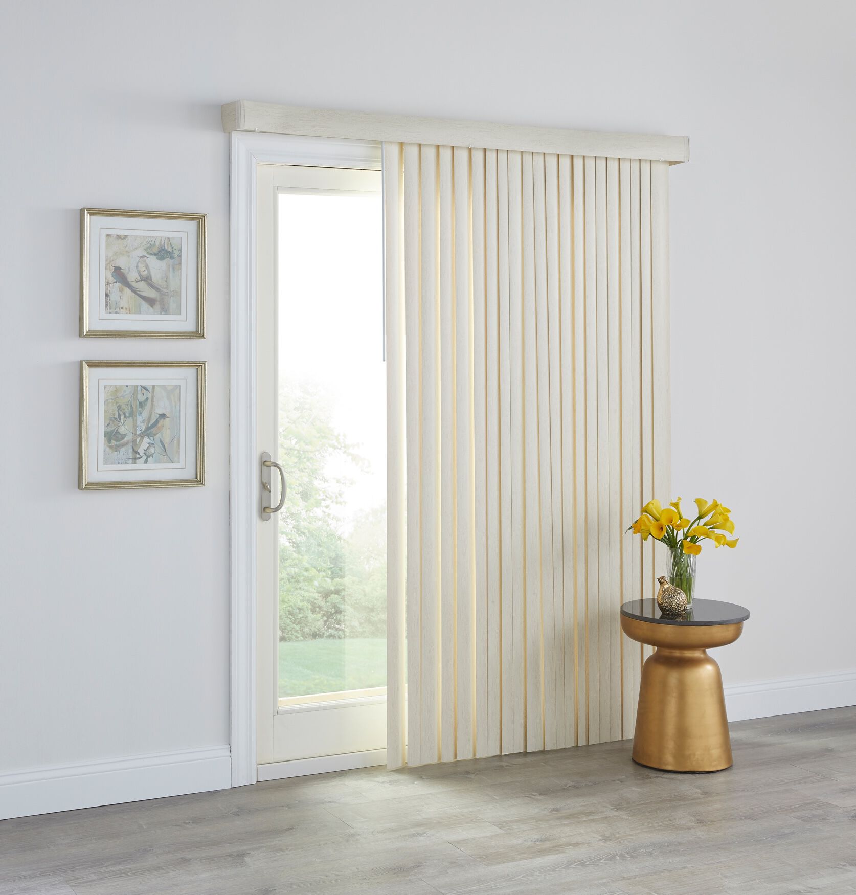 BrylaneHome 3.5" Printed Wood-Grain Vertical Blinds - Picture 3 of 3