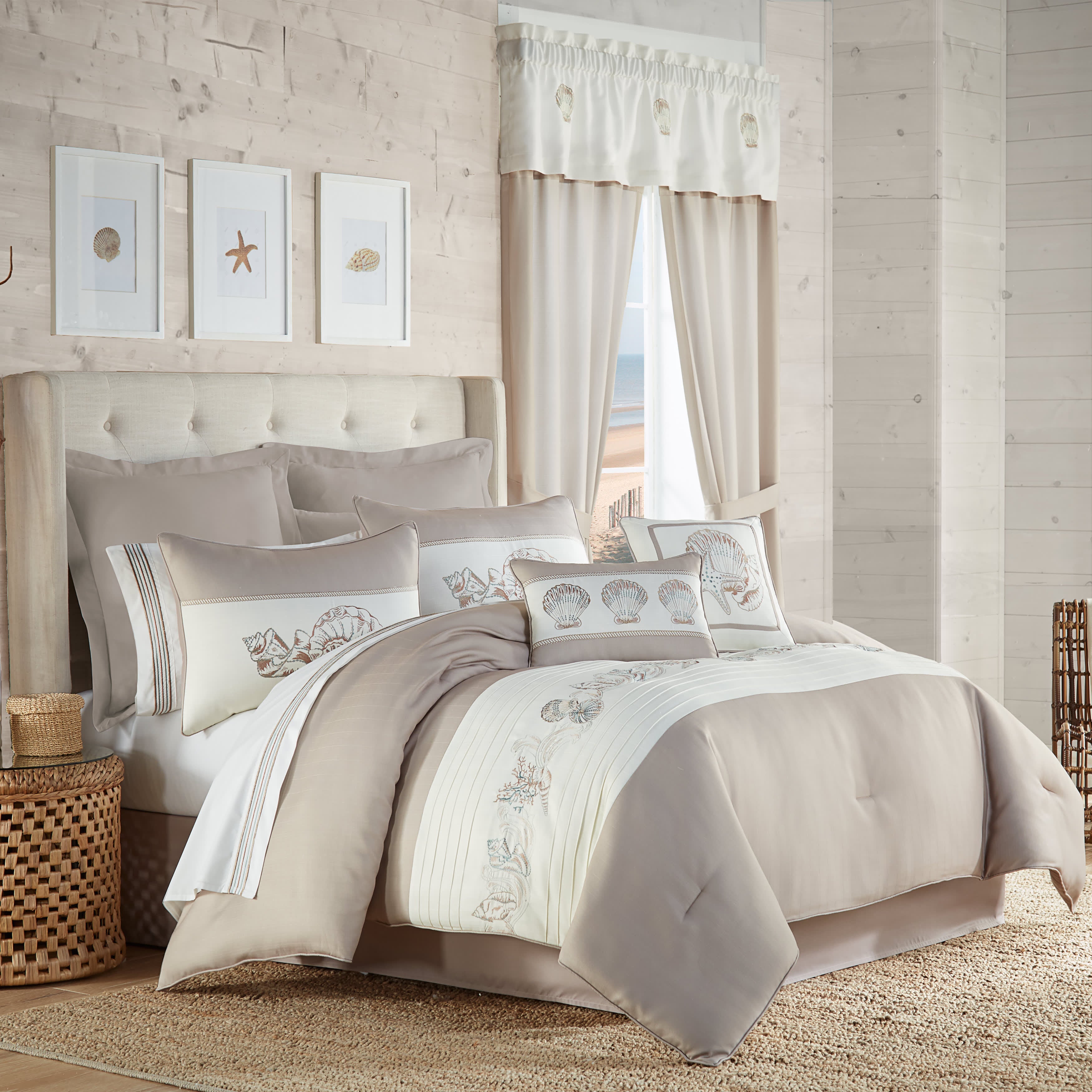 Water'S Edge Natural 4 Piece Comforter Set, NATURAL, hi-res image number null