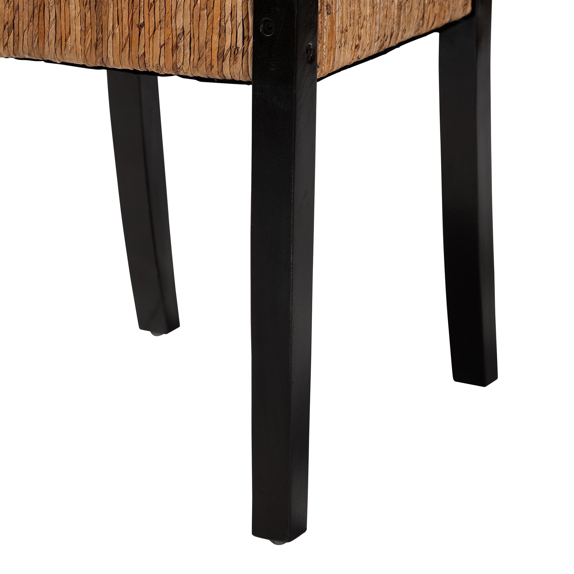 Raniya Handwoven Seagrass Dining Chair Set of 2- Solid Mango Wood Frame with Woven Seat and Backrest, BROWN, alternate image number 5