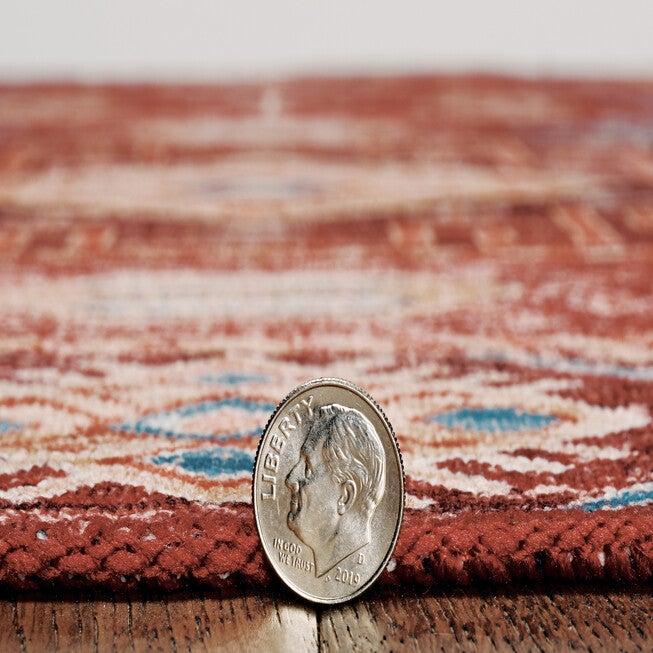 Washable Devlin Red/Ivory Rug, , alternate image number null