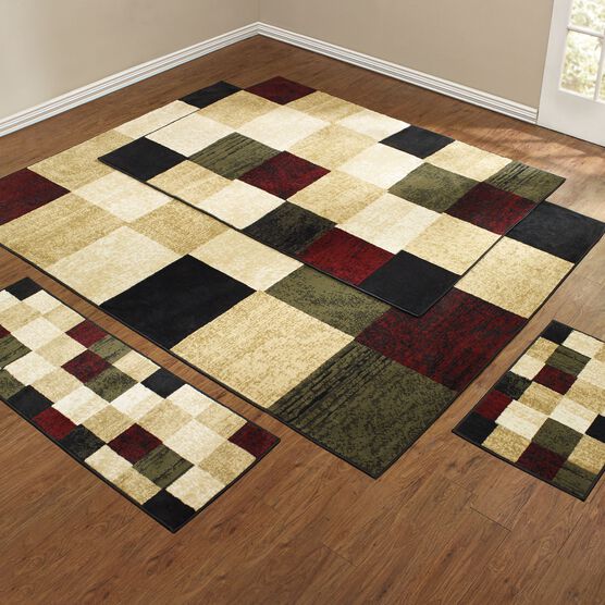 Checkered Box 4-Pc. Rug Set, , alternate image number null