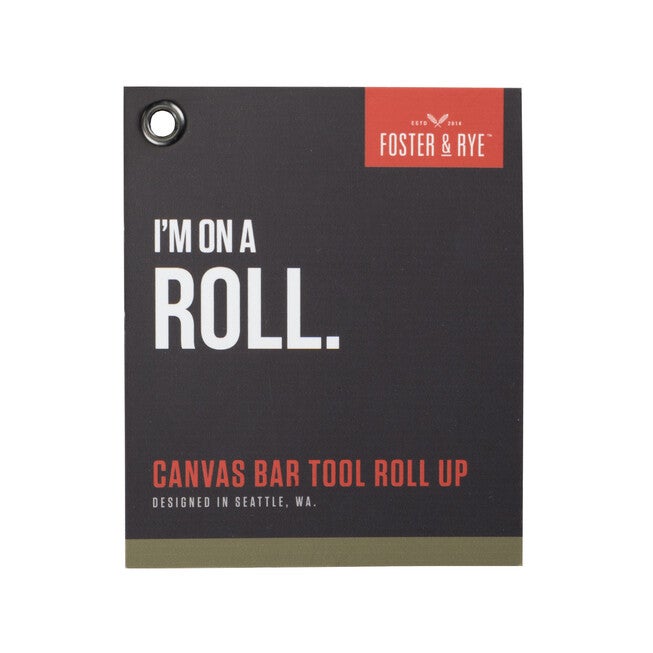 Canvas Roll-Up Cocktail Barware Kit, , alternate image number null
