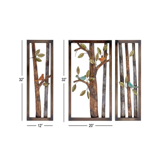 Set Of 3 Tin Farmhouse Floral Wall Decor, , alternate image number null
