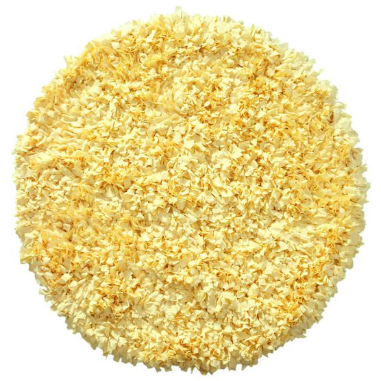 Bella Premium Jersey Shaggy Round Area Rug, YELLOW, hi-res image number null